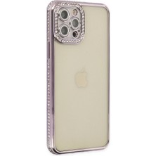 Hsc Bilişim Iphone 12 Kılıf Joke Taşlı Silikon - Mor