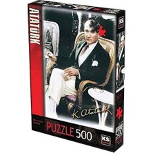  ks games puzzle 500 parça yetişkin kahve ıçen atatürk 11205