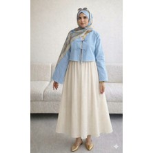 Cng Moda Bağlamalı Etek Üstü Kimono Gömlek