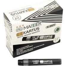 Maber 35-T Siyah Beyaz Tahta Kalem Kartuşu 24'lü Organizer