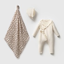 Lucky Baby Kids Kız Bebek 0-3 Ay Kruvaze Fırfırlı 3lü Set