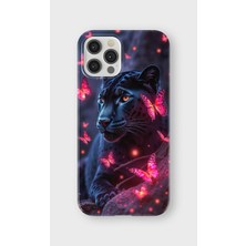 Karsu Design iPhone 12 Pro Max Uyumlu Baskılı Şeffaf Telefon Kılıfı | Koleksiyon: Minimal Black Panther