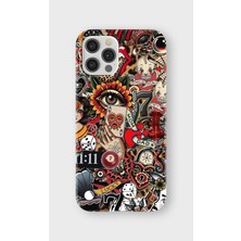 Karsu Design iPhone 12 Pro Max Uyumlu Baskılı Şeffaf Telefon Kılıfı | Koleksiyon: Drip Art