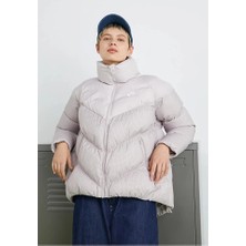 Nike Sportswear Pembe Kadın Windpuffer Mont Uzun Kol Midi Kesim Olivine Renk