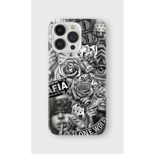 Karsu Design iPhone 14 Pro Max Uyumlu Baskılı Şeffaf Telefon Kılıfı | Koleksiyon: Drip Art