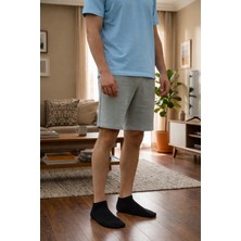 Heren Socks Heren Bambu Plus 5'li Siyah Erkek Kısa Konç Patik Dikişsiz , Yıkamalı