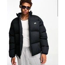 Nike Club Puffer Erkek Siyah Günlük Stil Mont