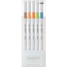 Uni-Ball Akrilik Uçlu Keçeli Kalem Emott 0.4 Mm Fine 5 Renk Doğa PEM-SY/5C.06