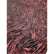 140 En Bordo Siyah Desenli Elbise Pantolon Gömlek Ceket Yapımına Uygun Viskon Polyester Kumaş