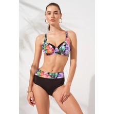 Pierre Cardin Herve Toparlayıcı Balenli Bikini-Violet