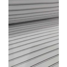 Siyah Çizgili Beyaz Kumaş – Pamuk Viskon Dökümlü Çizgili Kumaş – Gömlek, Elbise ve Tunik