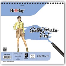Herboy Sketch Marker Pad 20*20CM 200G/M2 40 Yaprak HRB-39629