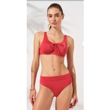 Pierre Cardin 241253 Kadın Toparlayıcı Balenli Bikini Takım-Kirmizi