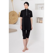 Adasea Sporcu Likra Paraşüt Kumaş Yarım Kol Taytlı Mayo 61611