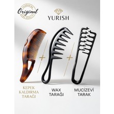 Yurish Tarak Seti Mucizevi+Kepek Kaldırma+Wax Tarağı Seti