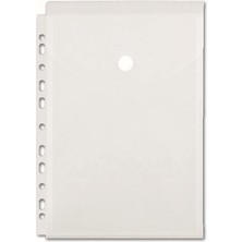 Abka 11 Delikli Körüklü 2 Li Dosya Şeffaf (3 Lü Paket)