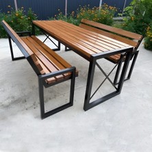 An Dekor Ahşap Masa Takımı Bahçe Oturma Grubu