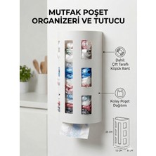 Print Zone Poşetlik Pratik Poşet Organizeri Çift Taraflı Bantlı Mutfak Düzenleyici