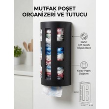 Print Zone Poşetlik Pratik Poşet Organizeri Çift Taraflı Bantlı Mutfak Düzenleyici
