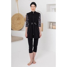 Adasea Sporcu Likra Paraşüt Kumaş Yarım Kol Taytlı Mayo 61603