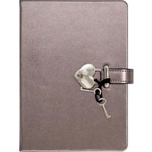  vj hush hush kilitli metalik defter kutulu 80 gram 160 yaprak çizgili platinum