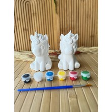 Perivar Taş Boyama Seti –  10 cm Unicorn Figürlü 2’li Çocuk Boyama Aktivite Seti - Hediyelik