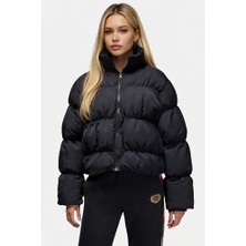 Nike Jordan Puffer Oversize Synthetic Fill Jacket Sentetik Dolgulu Bol Kesim Kadın Mont Siyah