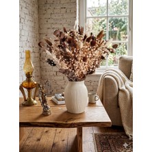 Birlik Bohem Şıklık: Şoklanmış Okaliptus- Cipso & Lavanta Harmanı Kuru Çiçek Aranjmanı