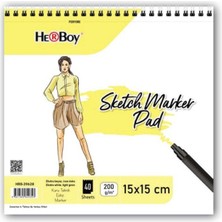 Herboy Sketch Marker Pad 15*15CM 200G/M2 40 Yaprak HRB-39628