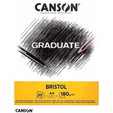  canson a4 çizim bloğu (çizim defteri) graduate cangrad bristol 20 yaprak 180 gram 400110383