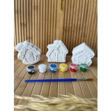 Perivar Taş Boyama Seti – Karışık Ev Figürlü 3’lü Çocuk Boyama Aktivite Seti - Hediyelik