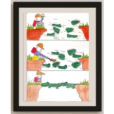 Karikatural Liu Wan Ting 35X25CM Orijinal Karikatür BOD00979