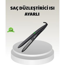 MiraLive Dijital Ekranlı Isı Ayarlı Saç Düzleştirici –  Titanyum Plaka, Seyahat Dostu Tasarım