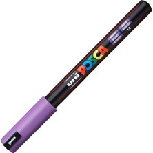 Uni-Ball Markör Boyama Kalemi Posca 0.7 Mm Su Bazlı Poster Mor PC-1MR (6 Lı Paket)