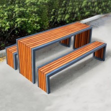 An Dekor Park Bankı Ahşap Takım Bahçe Veranda Takımı
