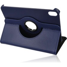 CT Stones Ipad Mini 6 Kılıf 360 Tablet Deri Kılıf - Lacivert