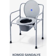 Belirtilmemiş Ayarlanabilir Komod Sandalye Tuvaletli Hasta Wc Sandalyesi Taşınabilir Lazımlık Klozetli Engelli Yaşlı Hasta Sandalyesi