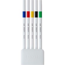 Uni-Ball Akrilik Uçlu Keçeli Kalem Emott 0.4 Mm Fine 5 Renk Canlı PEM-SY/5C.01