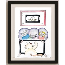 Karikatural Chan Oi Lam 43X30CM Orijinal Karikatür BOD00970