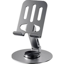 Nisar Store Taşınabilir Katlanabilir 360 Dönebilen Karbon Çelik Tasarımlı Telefon ve Tablet Standı