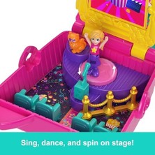 Nisar Store Polly Mini Bebek ve Aksesuarları ile Patlamış Mısır Temalı Kedicik Sineması Mini Oyun Seti, Mikro Bebek ve Kedicik Figürü Dahil 8 Aksesuar, JFV01