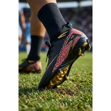 In Step La Liga Airboom Erkek Halı Saha Ayakkabısı - Çim Saha Ayakkabısı Siyah Krampon - 610