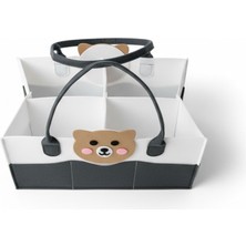 Wellasya Anne Bebek Organizeasyr Çanta Keçe Pratik Çok Gözlü Düzenleyici, Ayıcık Figürlü