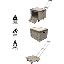 SC60 60KG Katlanır Market Arabası ve Sepeti