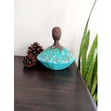 El Boyaması Seramik Vazo – 22 cm | Şık & Özgün Tasarım