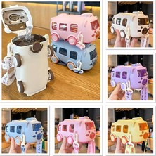 Zenvia Otobüs Tasarımı Pipetli Su Matarası 500 ml ALK4648