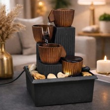 Uslucan Alışveriş LED Işıklı Dekoratif Masaüstü Su Şelalesi
