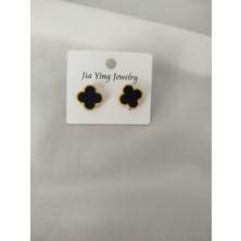 Siyah Yonca Model Küpe