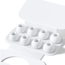 Caseonn Apple Airpods Pro 3 Uyumlu Yedek Silikon Kulaklık Ucu (4 Farklı Boy Xs/s/m/l) - Beyaz