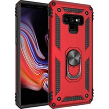 SÜS Galaxy 9 Için Kılıf Military Ring Holder Kırmızı [galaxy 9 ile Uyumlu Kılıf - Kırmızı]